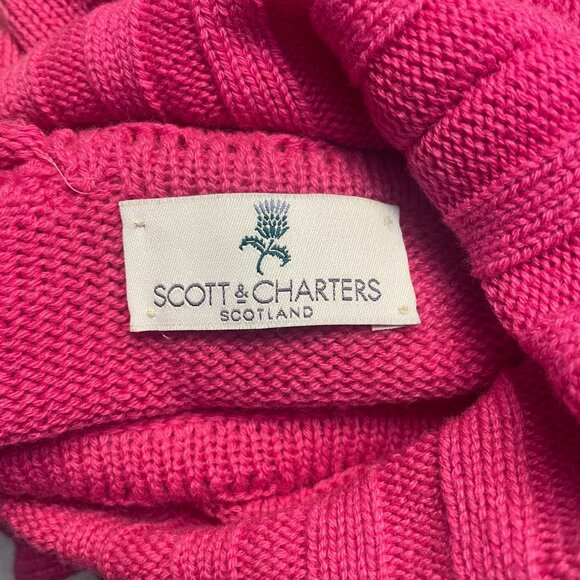 Scott & Charters Scotland 100% Cashmere Tunic Sweater Large Pink Comfy Cozy - Picture 7 of 8